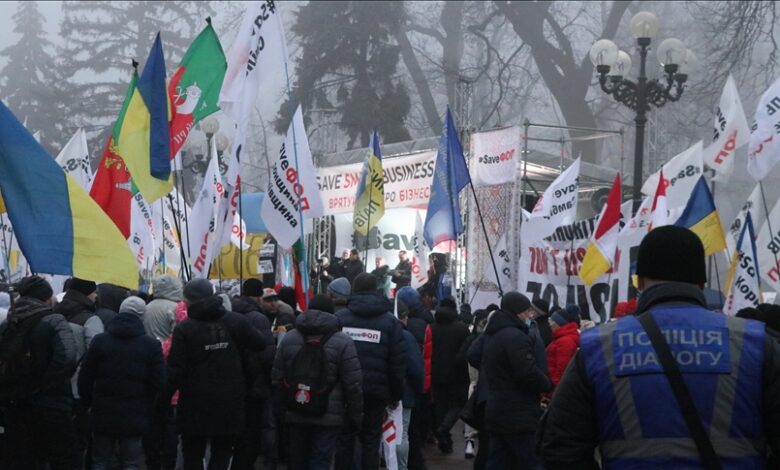 Ukrajina: Protest vlasnika malih preduzeća u Kijevu