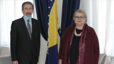 Photo of Ministrica Turković razgovarala sa ambasadorom Palestine Rezeqom Namoroom