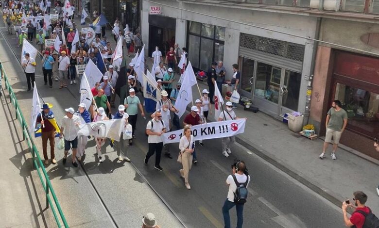 Protest Saveza samostalnih sindikata Bosne i Hercegovine