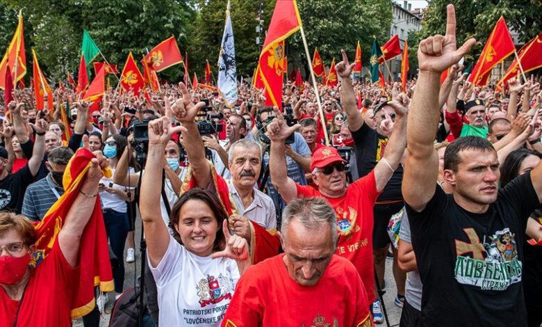 Na Cetinju održan protest zbog najavljenog ustoličenja mitropolita Joanikija