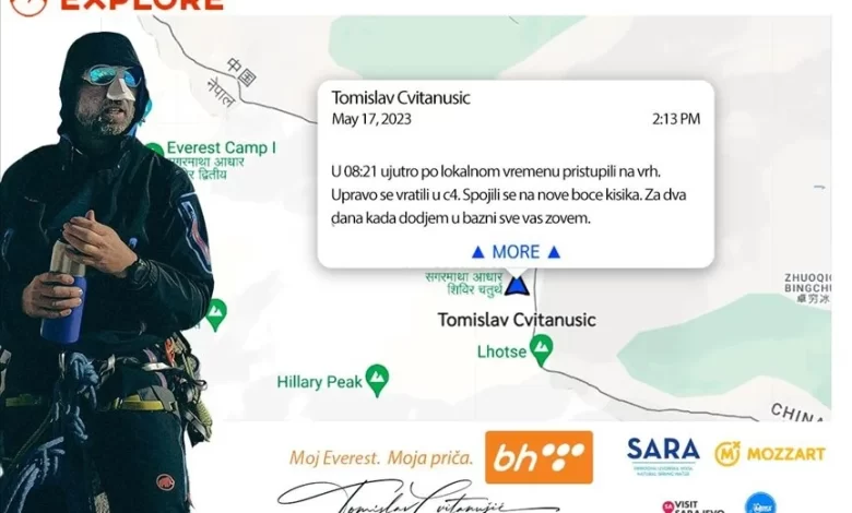 Misija je ispunjena - Tomislav Cvitanušić popeo se na krov svijeta, na visinu od 8.848 metara!