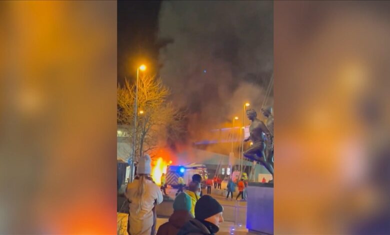 Požar ispred stadiona Manchester Cityja pred meč Lige prvaka